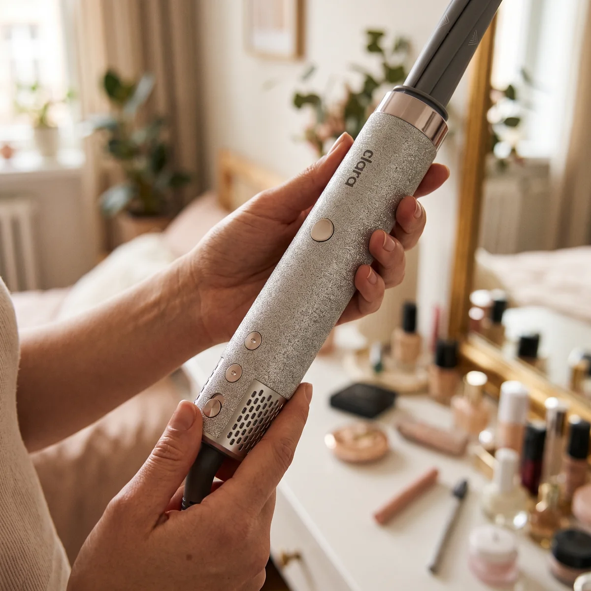 مجفف كلارا MultiStyler المتعدد بلمعة فضية مجفف كلارا MultiStyler المتعدد بلمعة فضية