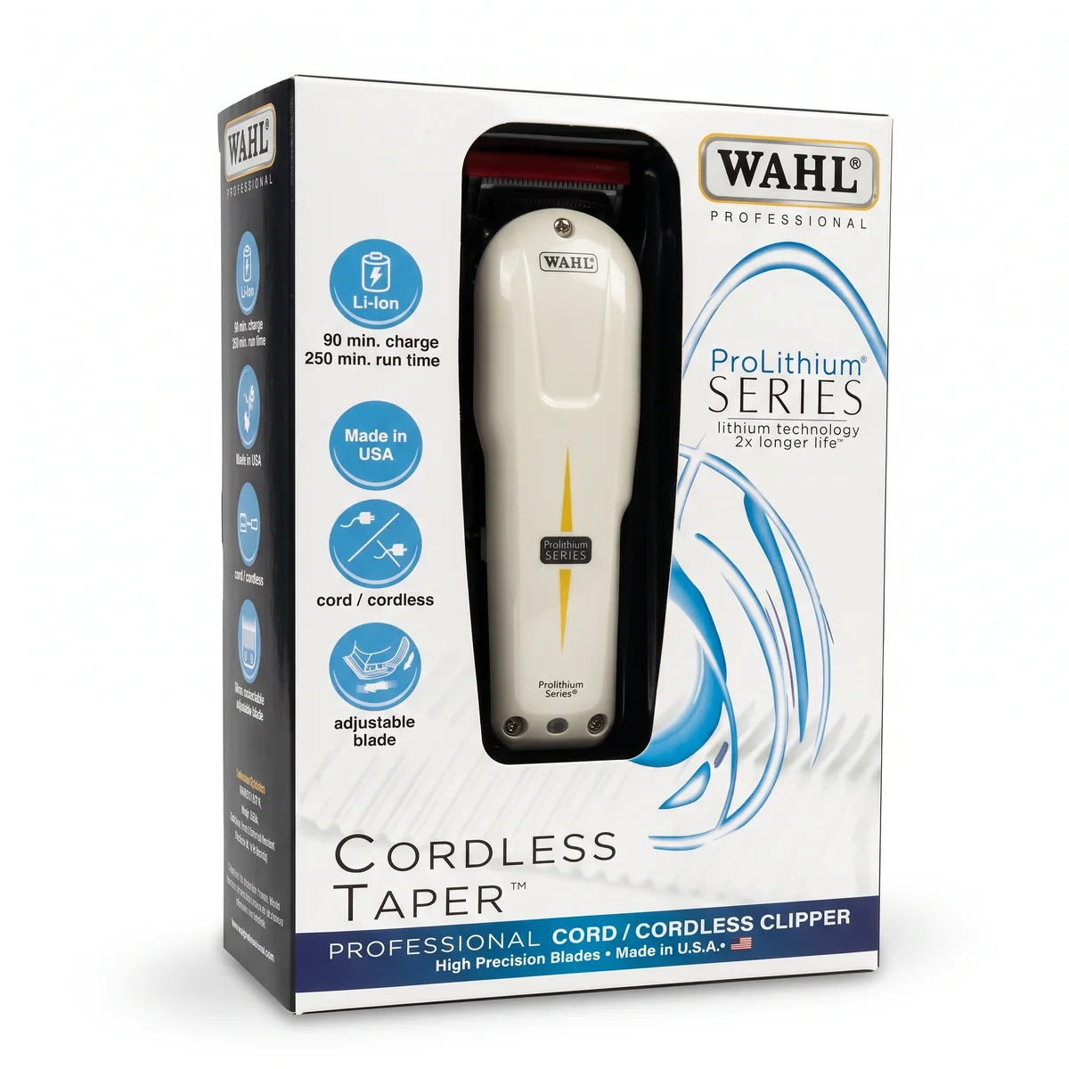 ماكينة Wahl Cordless Taper اللاسلكية (Prolithium) - العلبة ماكينة Wahl Cordless Taper اللاسلكية (Prolithium) - العلبة
