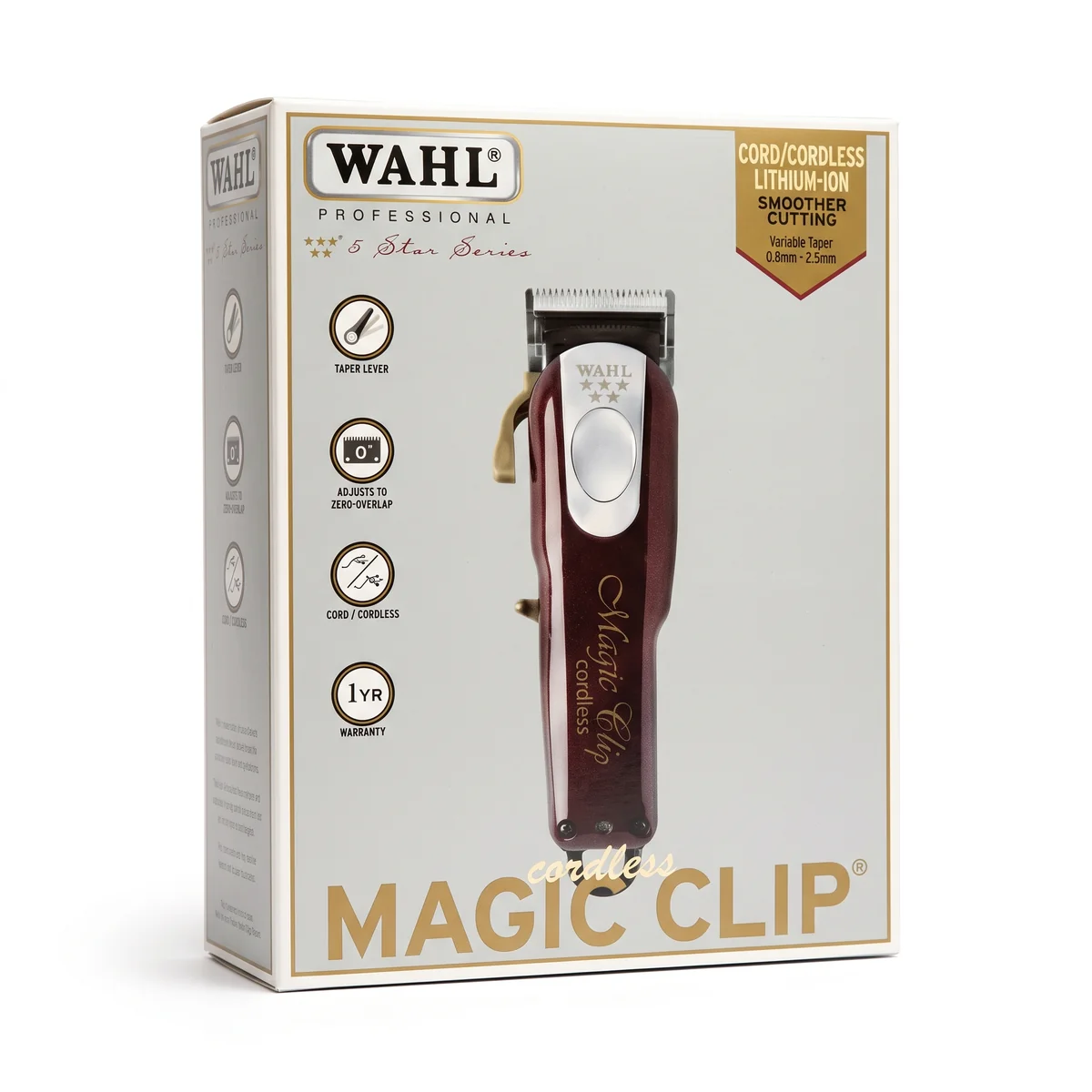 ماكينة Wahl Magic Clip اللاسلكية – برغندي - العلبة