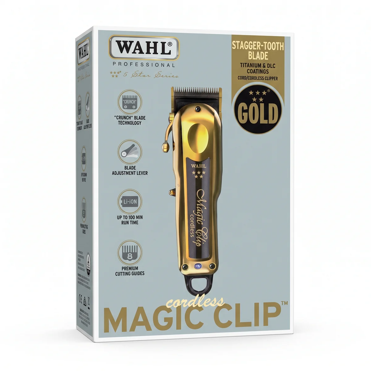 ماكينة قص شعر Wahl Magic Clip اللاسلكية الذهبية - العلبة ماكينة قص شعر Wahl Magic Clip اللاسلكية الذهبية - العلبة