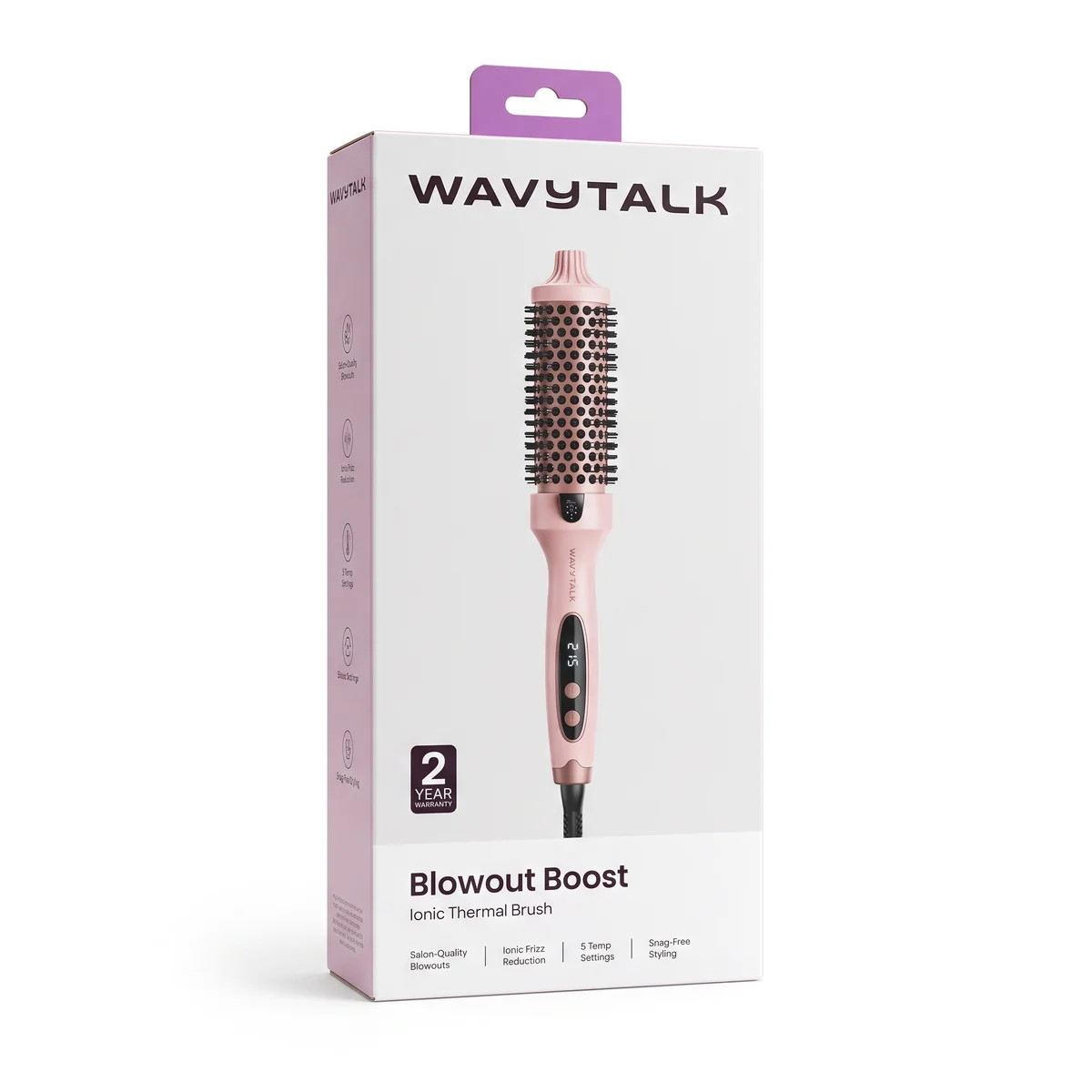 فرشاة تصفيف بلاوت أيونية حرارية - WAVYTALK - العلبة